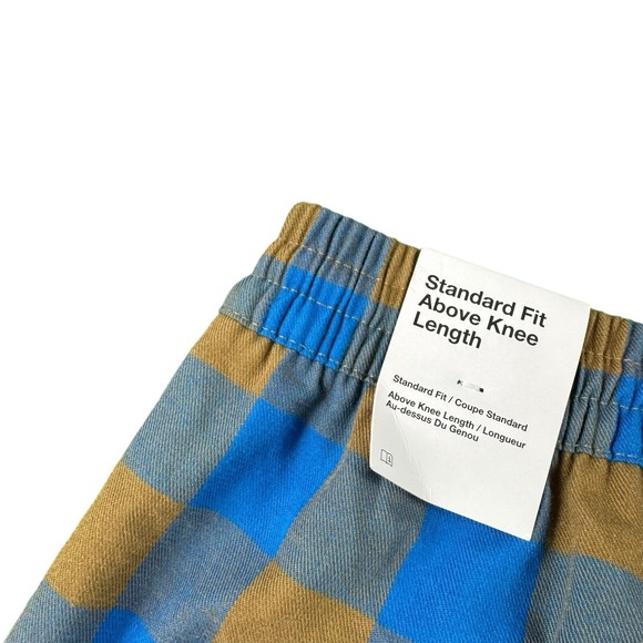 Nike Life Men's Unlined Plaid Shorts Dark Driftwood/Photo Blue S DQ5186-258 NWT - Picture 2 of 7